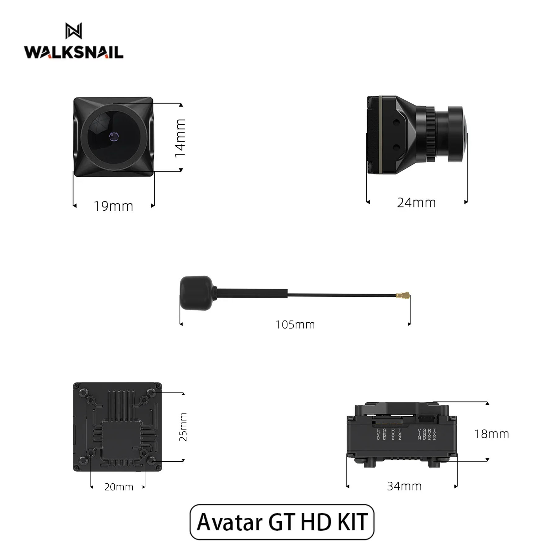 Walksnail Avatar GT HD KIT 2W  - Drone Kit With Camera ulasan dan harga