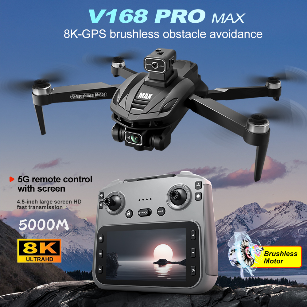 V168 PRO Max GPS Drone 8K Prof - Drone Kit Professional ulasan dan harga