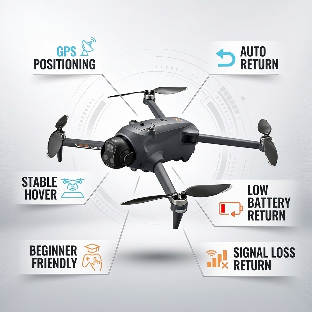 Drone Potensic GPS Auto Return - Drone Kit With Camera ulasan dan harga